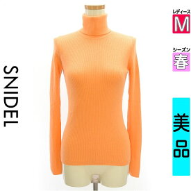 【中古】【セール】 スナイデル Snidel ニット 長袖 M オレンジ レディース 春 /タートルネックリブニット【期間限定値下げ】