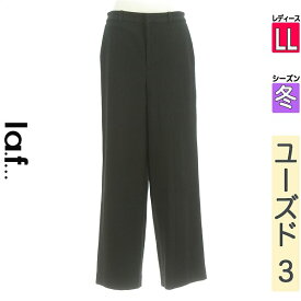 【中古】【人気】 ラエフ la.f... パンツ LL ブラック レディース 冬 /裏起毛セミワイドパンツ 【ブランド古着のファレット】