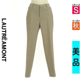 【中古】【セール】 ロートレアモン LAUTREAMONT パンツ S ブラウン レディース 秋 /グレンチェック柄テーパードパンツ【期間限定値下げ】