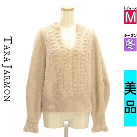 【中古】【セール】 タラジャーモン TARA JARMON セーター 長袖 M ベージュ レディース 冬 /ラグランスリーブビッグセーター