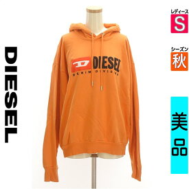 【39h限定!30%OFFクーポン】【中古】【新着】 ディーゼル DIESEL スウェット パーカー 長袖 S オレンジ レディース 秋 /刺繍ロゴスウェットパーカー スーパーSALE