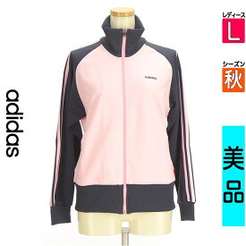 ＼期間限定!10%OFFクーポンで4851円／ アディダス adidas ジャージトップス レディース 秋 ピンク L トラックジャケット 【中古】【古着】【新着】お買い物マラソン全品P5倍