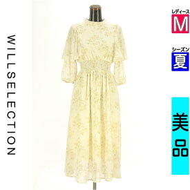 ＼期間限定!10%OFFクーポンで12474円／ ウィルセレクション WILLSELECTION ワンピース チュニック レディース 夏 半袖 アイボリー M 7分袖花柄シフォンワンピース 【中古】【古着】【新着】お買い物マラソン全品P5倍