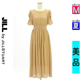 【注目★全品ポイント11倍】 ジルバイジルスチュアート JILL by JILLSTUART ワンピース チュニック レディース 夏 半袖 ベージュ M ドットシフォンロングワンピース 【中古】【古着】【新着】