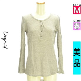 アングリッド Ungrid カットソー プルオーバー レディース 春 長袖 グレー M ヘンリーネックカットソー 【中古】【古着】【新着】