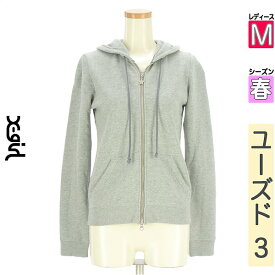 エックスガール X-girl スウェット パーカー レディース 春 長袖 グレー M ダブルジップパーカー 【中古】【古着】【新着】