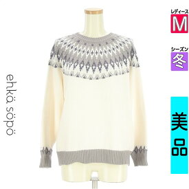 エヘカソポ ehka sopo セーター レディース 冬 長袖 グレー M 【中古】【古着】【新着】