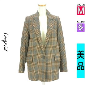 アングリッド Ungrid ジャケット レディース 冬 グレー M チェック柄ミドルテーラードジャケット 【中古】【古着】【新着】