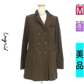 ＼開始4時間限定★39%OFFクーポン／ アングリッド Ungrid ジャケット レディース 冬 ブラウン M ミドル丈ダブルボタンジャケット 【中古】【古着】【新着】