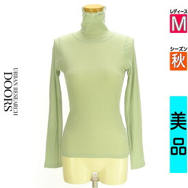 ＼開始4時間限定★39%OFFクーポン／ アーバンリサーチドアーズ URBAN RESEARCH DOORS ニット レディース 秋 長袖 グリーン M メロウフリルタートルネックシアーカットソー 【中古】【古着】【新着】