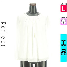 ＼SS限定★全品20%OFFクーポン／ リフレクト Reflect カットソー プルオーバー レディース 春 長袖 ホワイト L ネックレス付きプルオーバー 【中古】【古着】【セール】楽天スーパーSALE