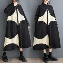目立ち度MAX！個性派ファッション　ゆったりデザイン/セレブ系　オシャレな派手柄デザインワンピース　シャツワンピース　カジュアル　フォーマル　ステージ衣装　発表会　長袖ワンピース　ゆったりデザイン　送料込　送料無料