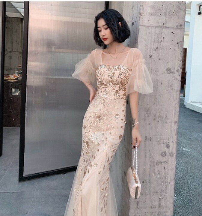 楽天市場】ロングドレス キャバドレス キャバワンピ セクシー肩レース 
