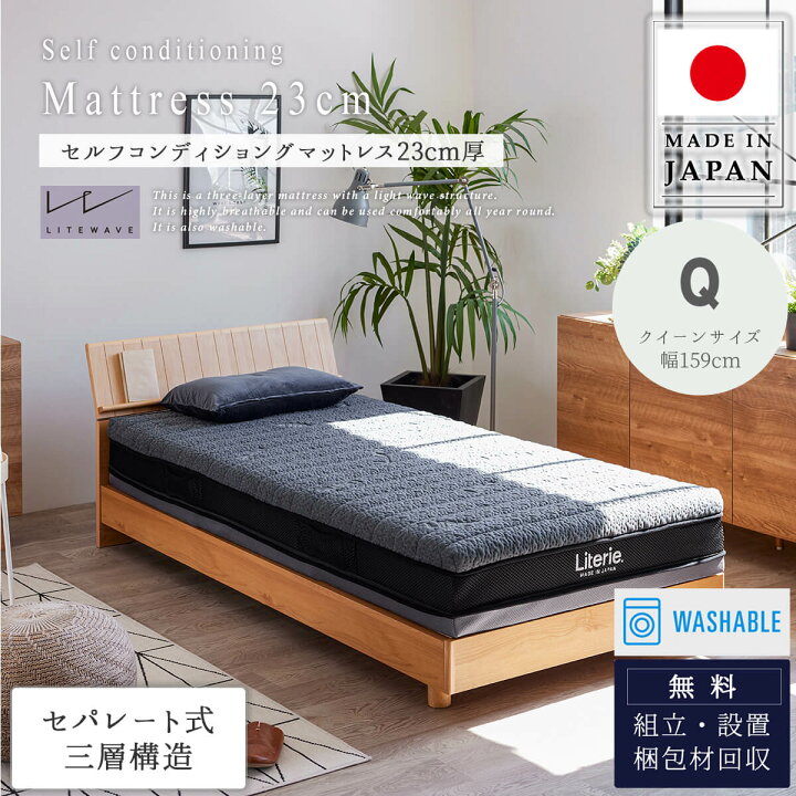 楽天市場】※ポイント10倍！【開梱設置付き】マットレス クイーン  