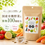 【定期なら10％OFF】ファスティング 酵素 乳酸菌 サプリ KOUSO+ 30日分 ベジタブル＆フルーツ 有機野菜 …