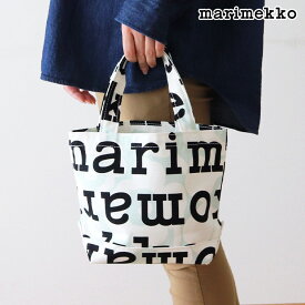 マリメッコ キオスキ Pieni Ahkera ウニッコ ロゴ ミニ トートバッグ / ライトグリーン×オフホワイト　marimekko Kioski Pieni Ahkera Unikko Logo bag 【 正規販売店 】