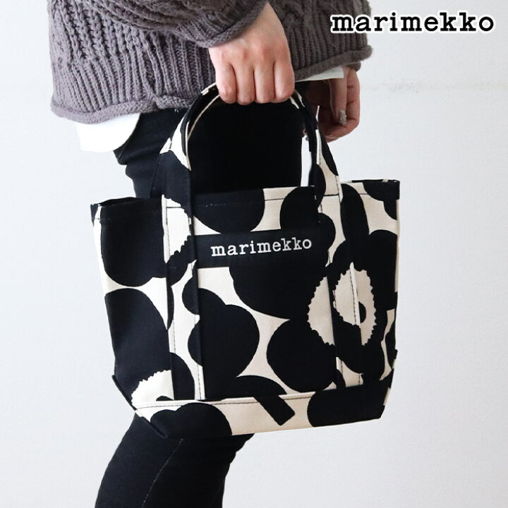 新品 マリメッコ UNIKKO SEIDI ウニッコ トートバッグ ブラック（楽天  
