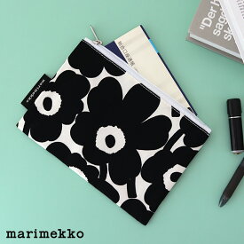 【 メール便 可 】 マリメッコ ミニ ウニッコ カイカ ポーチ / ブラック×ホワイト　marimekko Mini Unikko Kaika　【 正規販売店 】