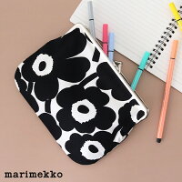 
マリメッコ ミニ ウニッコ
がま口 ポーチ 小物入れ ( 横長大 ) /
ブラック×ホワイト 　
marimekko Mini Unikko Puolikas Kukkaro　
【 正規販売店 】