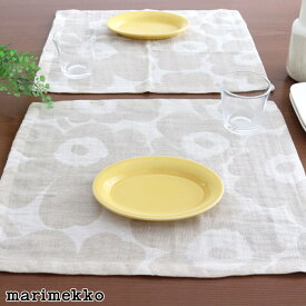 【 メール便可 】 マリメッコ ピエニ ウニッコ プレイスマット / ベージュ×ホワイト　marimekko Pieni Unikko placemat 【 正規販売店 】【 熨斗対応不可/メール便不可 】