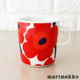 マリメッコ ウニッコ マグ 400ml / ホワイト×レッド　marimekko UNIKKO mug cup　【 正規販売店 】