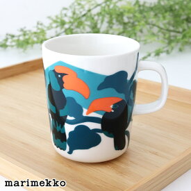 マリメッコ ペペ マグ 250ml / ターコイズ×ホワイト　marimekko Pepe mug cup　【 正規販売店 】