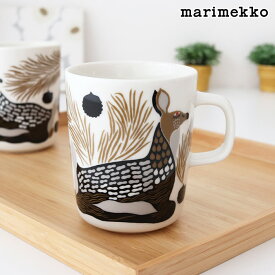 マリメッコ ペウラ マグ 250ml / ホワイト×ベージュ　marimekko Peura mug cup　【 正規販売店 】【 メール便不可 】