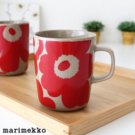 マリメッコ ウニッコ マグ 250ml / レッド×テラ　marimekko Unikko mug cup　【 正規販売店 】【 メール便不可 】