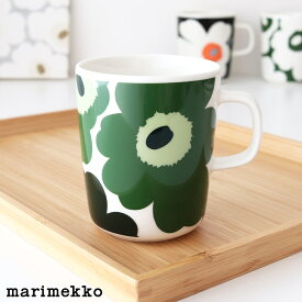 マリメッコ ウニッコ 60周年 マグ 250ml / グリーン×ライトグリーン　marimekko Unikko 60th mug cup　【 正規販売店 】【 メール便不可 】