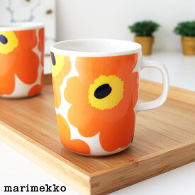 マリメッコ ウニッコ 60周年 マグ 250ml / オレンジ×イエロー　marimekko Unikko 60th mug cup　【 正規販売店 】【 メール便不可 】
