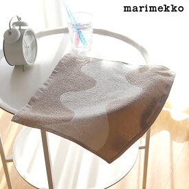 【 メール便 3枚まで 可 】 マリメッコ ロッキ ミニタオル 30×30cm / ベージュ×ホワイト　marimekko Lokki mini towel 【 正規販売店 】