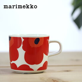 マリメッコ ウニッコ コーヒーカップ 取っ手有 200ml / ホワイト×レッド　marimekko UNIKKO coffee cup　【 正規販売店 】