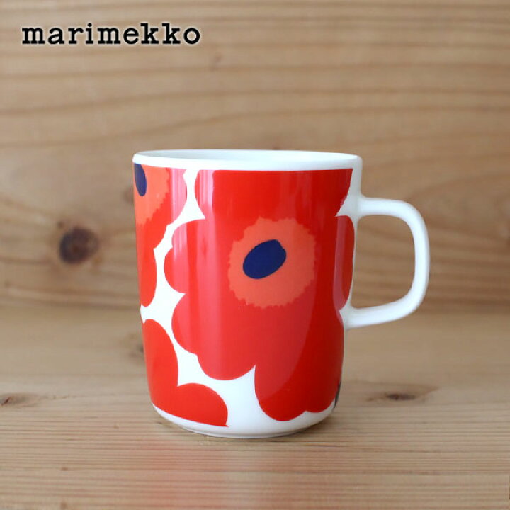 楽天市場 マリメッコ ウニッコ マグ 250ml ホワイト レッド Marimekko Unikko Mug Cup 正規販売店 ファンベリー北欧雑貨とマリメッコ