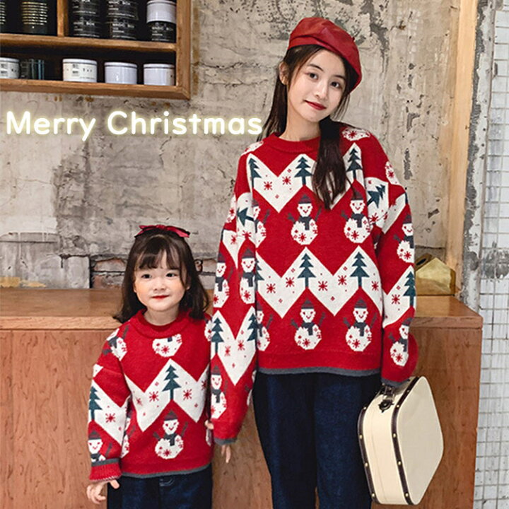 楽天市場 親子ペアルック お揃い 丸襟 クリスマス セーター 雪だるま柄 クリスマスツリー柄 大人 レディース トップス ストレッチ ニット インナーセーター 秋冬 クリスマスセーター 長袖 柔らかい シンプル ゆったり 暖かい 上品 保温防寒 Famefact