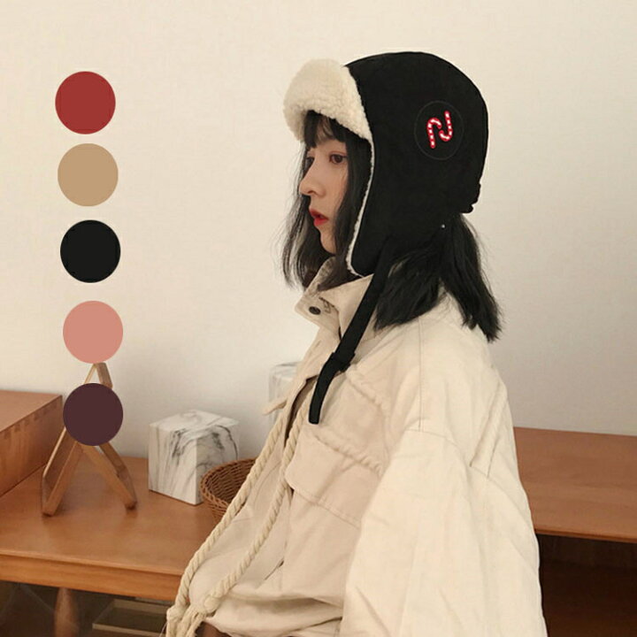 楽天市場 レディース メンズ パイロットキャップ ロシアハット 帽子 ボア帽子 冬コーデ 飛行帽 ファー 暖かい 耳あて付き 厚手 防寒 おしゃれ 可愛い 韓国 アウトドア トレンド 小顔 スキー バイク カッコいい カジュアル ギフト プレゼント 自転車 通勤 通学 男女兼用
