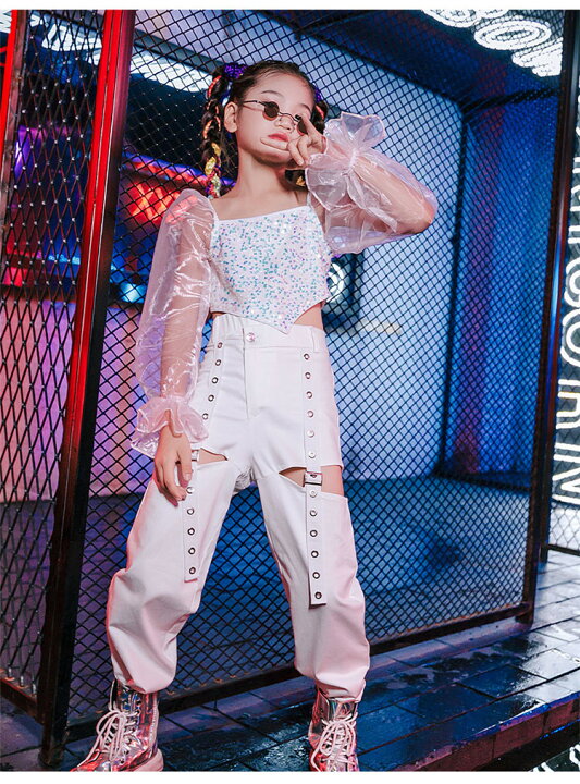 楽天市場 ダンス衣装 キッズ ヒップホップ 派手 女の子 セットアップ キラキラ スパンコール チュール ヘソ出し ステージ服装 肩出し ジャズ チアガール 社交ダンス Hiphop K Popファッション イベント ダンスチーム ダンスウエア 演出服 子供服 体操服 Jazz 1 160cm