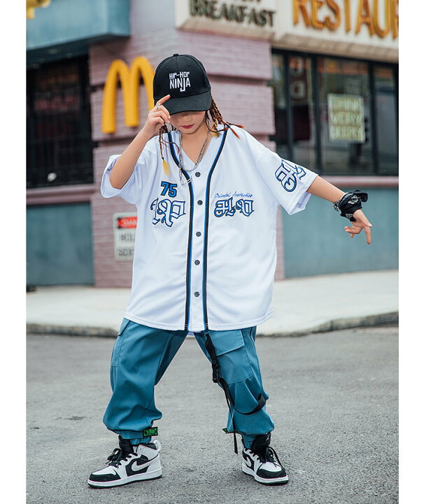 楽天市場 キッズ ダンス衣装 Tシャツ ヒップホップ トップス 白シャツ 野球 ダンス 衣装 K Pop 女の子 男の子 Hiphop ジャズ ダンス ステージ衣装 B系 ストリート おしゃれ 韓国 練習着 団体服 発表会 1 170cm Famefact