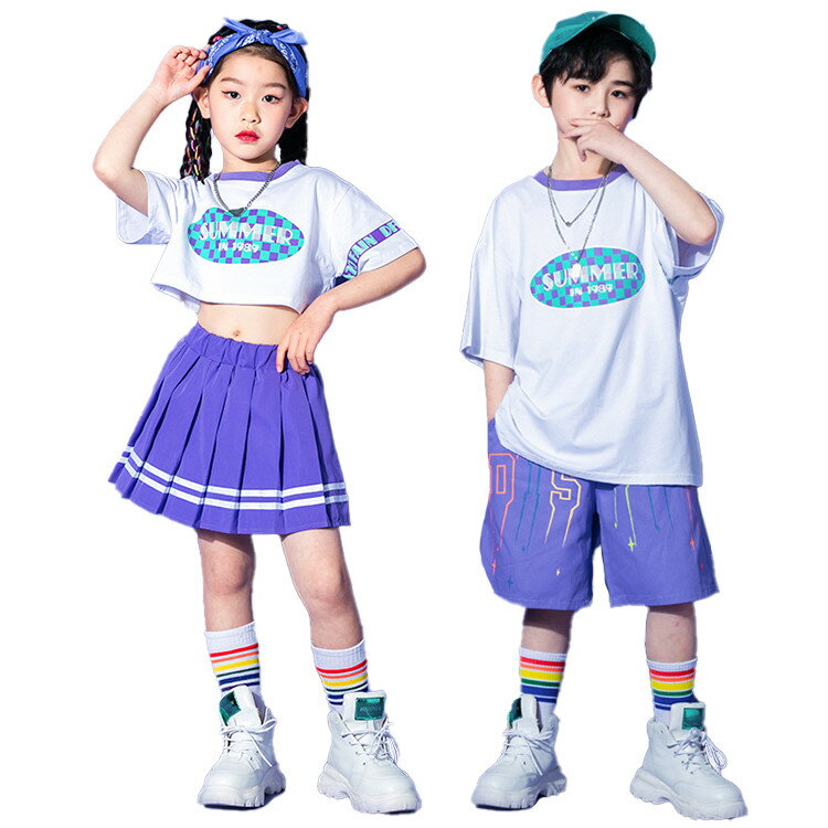 キッズダンス衣装 ヒップホップ HIPHOP ガールズ ジャッズ 単品orセット 女の子 男の子 ストリート 派手 原宿系 子供服 tシャツ ショットパンツ 半ズボン スカート ダンスウェア ゆったり ジャズダンス ステージ衣装 体操服 jazz 練習着 団体服 110-180