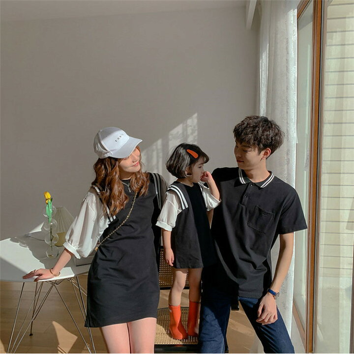 親子ペアルック 22 親子服 ポロシャツ レディース ママと娘 スポーツウェア おそろい服 夏 リンクコーデ 家族 メンズ 父と息子