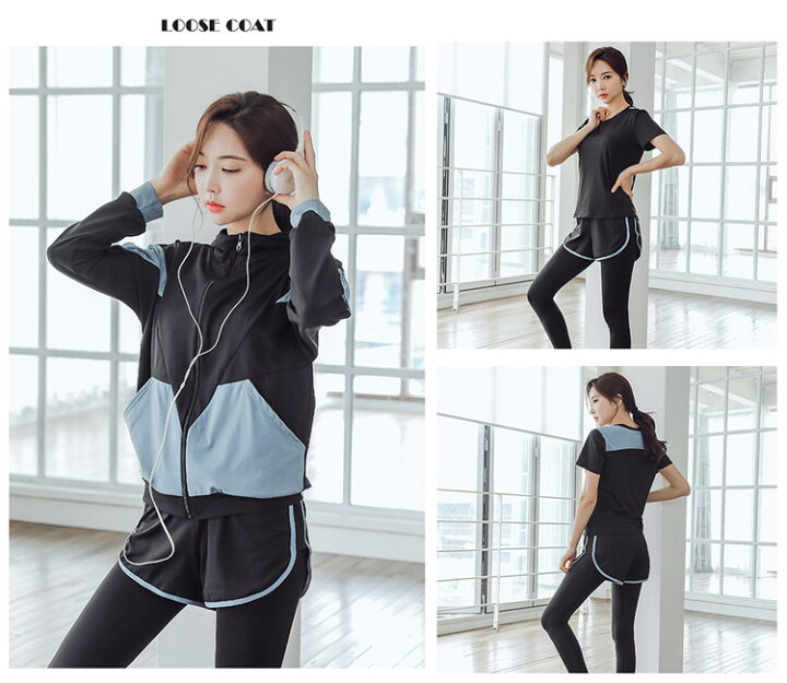 楽天市場 ヨガウェア スポーツウェア レディース ランニングウェア 上下セット 5点セット フィットネス ジャージ トレーニングウェア ジムウェア ウォーキングウェア 伸縮性 吸汗速乾 大きいサイズ フィットネスウェア おしゃれ M 3l Famefact