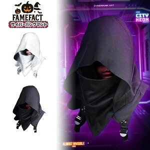 サイバーパンク風 フード マント ケープ ゲーム風 アニマル 魔法使い ウィッチ 近未来スタイル ステルス 短丈 ケープ 魔女 アサシン ゴシック 中世紀 ハロウィン コスプレ 男女兼用 大人 フ