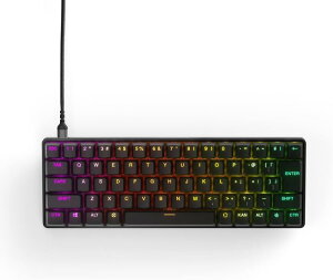 SteelSeries �Q�[�~���O�L�[�{�[�h �~�j�T�C�Y Apex Pro Mini JP �L�� ���{��z�� OmniPoint�X�C�b�` 2-in-1�A�N�V�����L�[ ���� 64825 �u���b�N ���[�J�[�ΏۊO [���s�A���i]