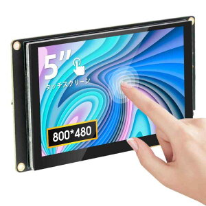 ELECROW 5�C���` �~�j�^�b�`�X�N���[�����j�^�[ IPS�t�� 800×480 HD�^�b�`�f�B�X�v���C Raspberry Pi�EPC�E�m�[�gPC�Ή�