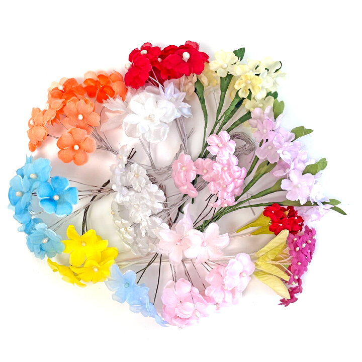 楽天市場】造花 「あふれる小花」アソートセット 105本入り （1セット 
