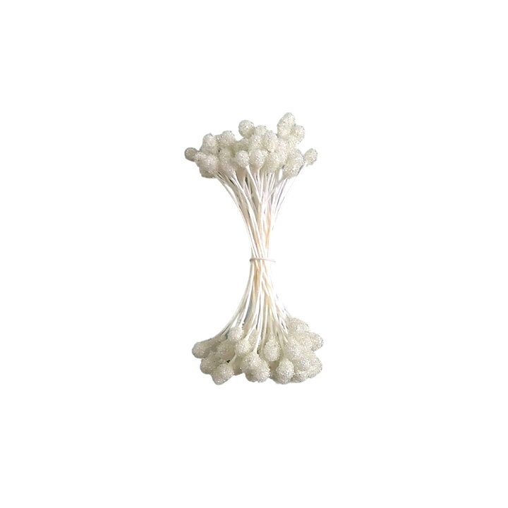 楽天市場】ペップ 花芯 花材 ガラスペップ 白 （1袋50本入） めしべ 