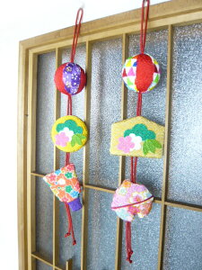 公開レシピ! デイサービス 養護施設 特養 老人ホーム♪ちりめんつるし飾りのキット(1個)