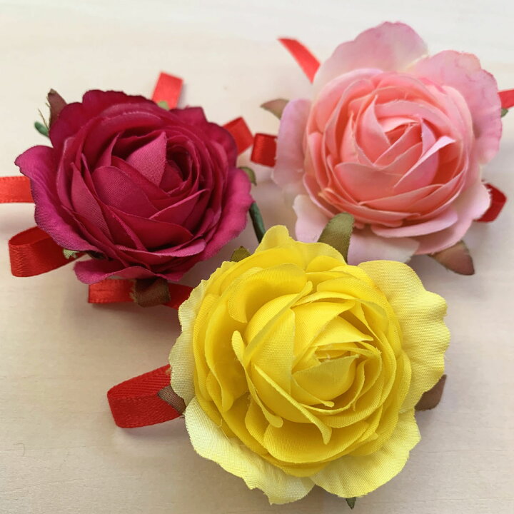 新色追加して再販 花飾り 胸花 造花 ２分の1成人式 卒業式 卒園式 入学式 金リボンとバラのコサージュキット Shipsctc Org