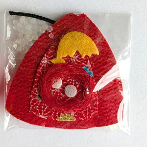 手作りキット 苦労知らずのミニフクロウ ちりめん細工の小物