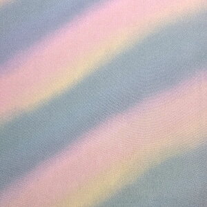 ちりめん 生地 友禅 ぼかし青み灰ピンクYN58-15 10cm 髪飾りやつまみ細工に 二越 レーヨン 縮緬 和風 はぎれ