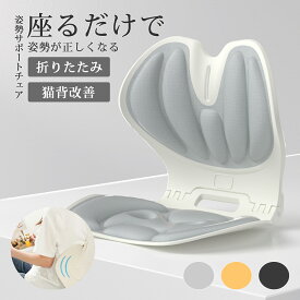 折りたたみ姿勢サポートチェア サポートチェア 椅子 骨盤サポートチェア クッション デスクワーク 座椅子 オフィス 骨盤サポート 在宅ワーク ゆがみ 改善 腰痛 猫背 骨盤サポートチェア 姿勢サポートクッション